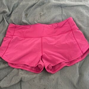 *see flaw* Sonic Pink Lululemon Speed Up shorts size 4